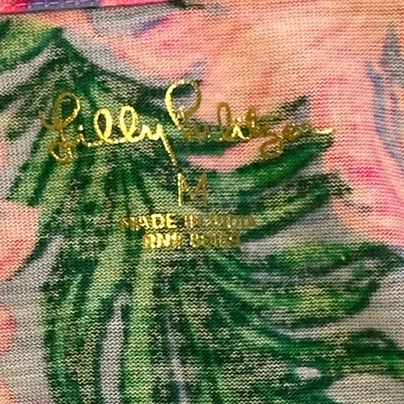 $8 SALE! LILLY PULITZER: Tessa 3/4 Sleeve Dress; Cerise Pink Safari Sunset, M - Picture 4 of 7